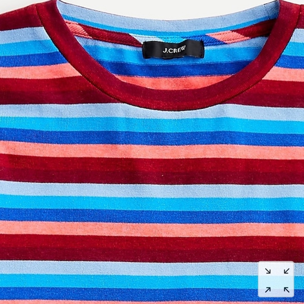 J. Crew Super Cozy Puff Sleeve Top In Stripe - Picture 6 of 6